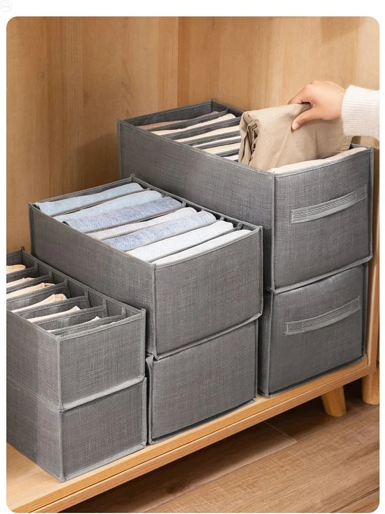 Household Pants Storage Artifact Jeans Storage Box, Underwear Storage Box, Pants Rack, Divided Storage Box, Storage Box