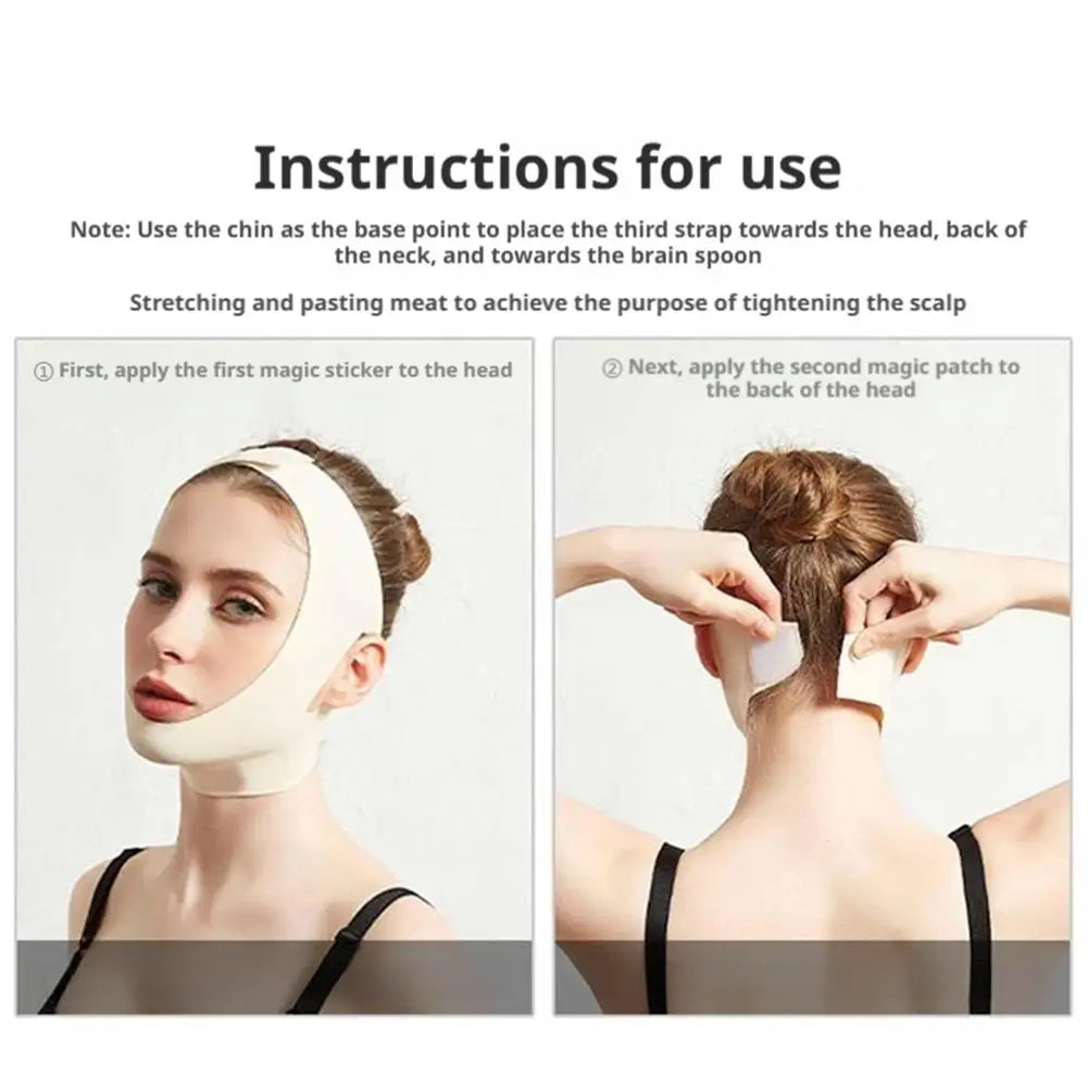 Household Face-lifting Fixed Artifact V-Face Shaping Design Soft Mask Full Package Seamless V-face Bandage Prevent Sagging Face