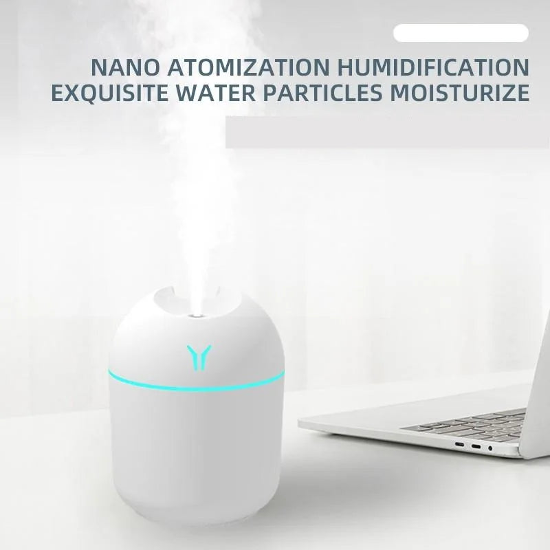 250ML USB Mini Air Humidifier Aroma Essential Oil Diffuser For Home Car Ultrasonic Mute Mist Maker