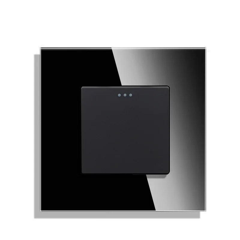 Bingoelec Black Sockets And Switches With Crystal Glass Panel Home Improvement