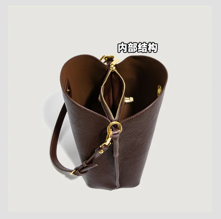 Fashion PU leather Women Handbags Large Capacity Fashion female Bucket Shoulder Bag Elegance ladies messenger bag burgundy totes