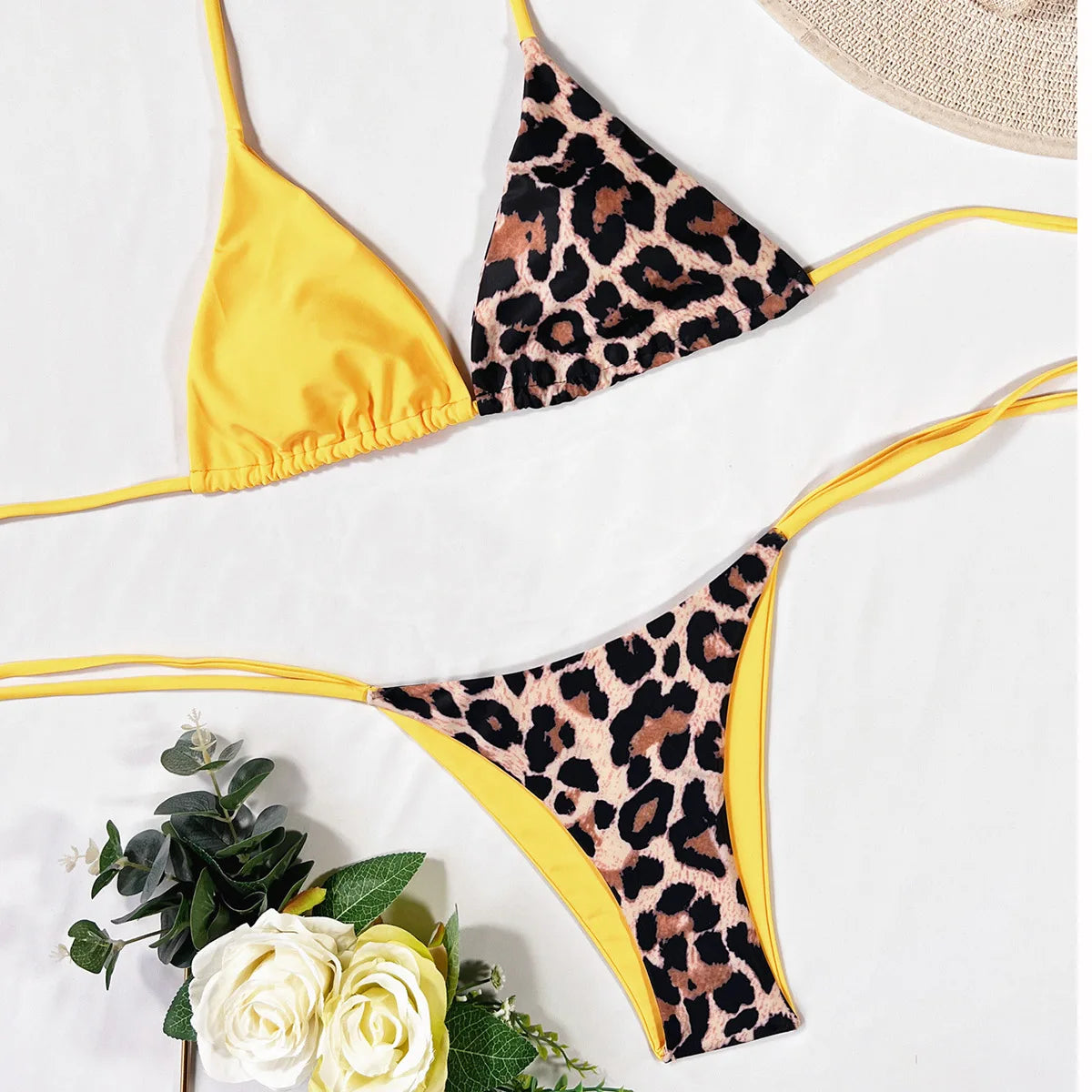 Micro Bikini 2024 Sexy Brazilian Biquini Bikinis Set Leopard Women Swimsuit Female Swimwear Swimming Suit Beachwear Bathing Suit