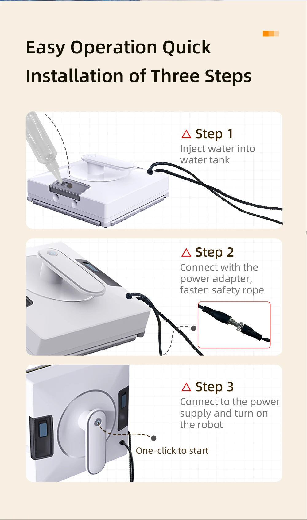 Robot Window Cleaner LIECTROUX YW509,4-Way Water Spray,Home Wall Glass Window Robot Vacuum Cleaner,Updated Laser,Smart Memory