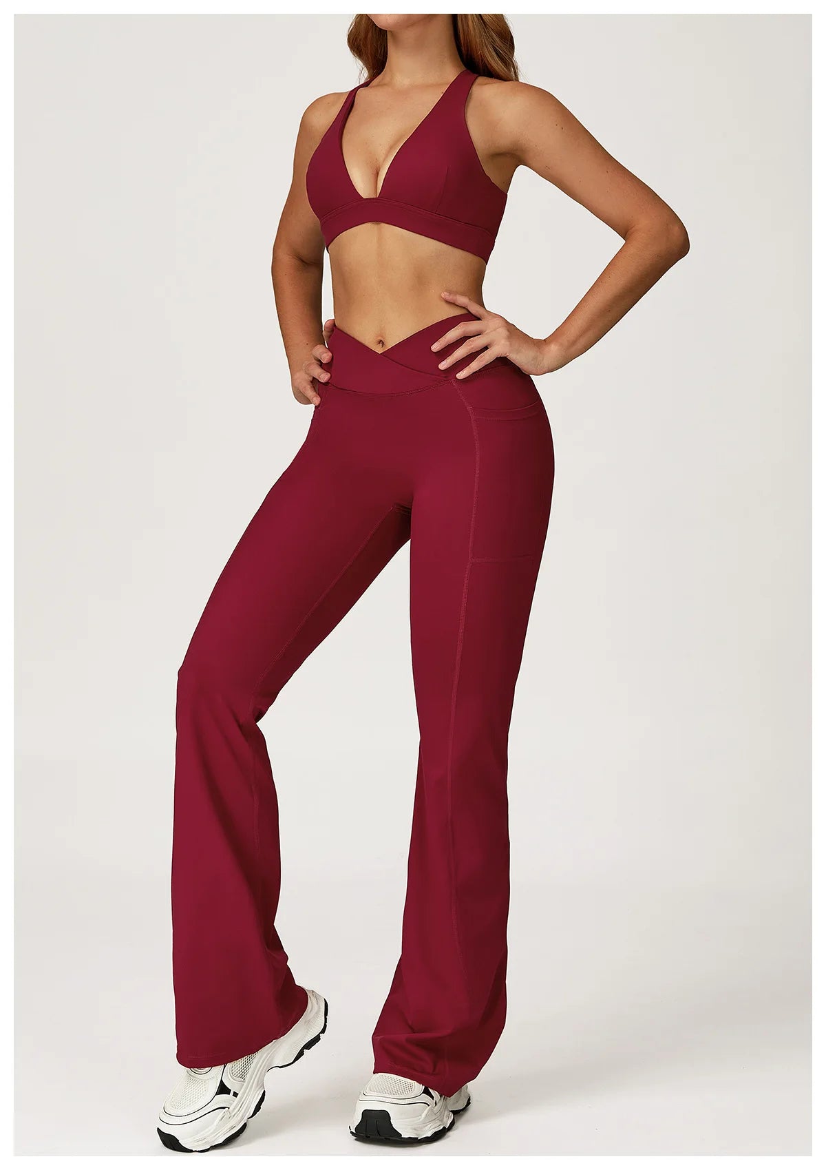 Yoga Set 2 Pieces Workout Outfits Women Clothes Fitness Sportswear Gym Tracksuit High Waist Leggings Sports Bra Athletic Wear