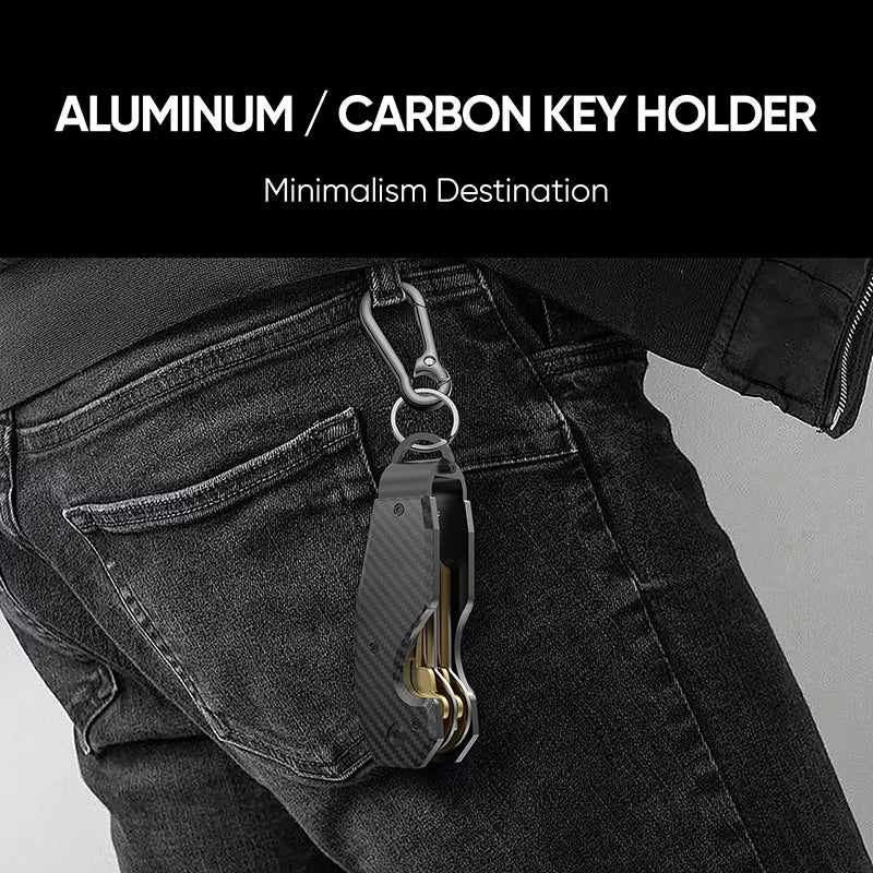 Compact Key Organizer Keychain – Holds 1-6 Keys, Minimalist Key Holder for Men and Women