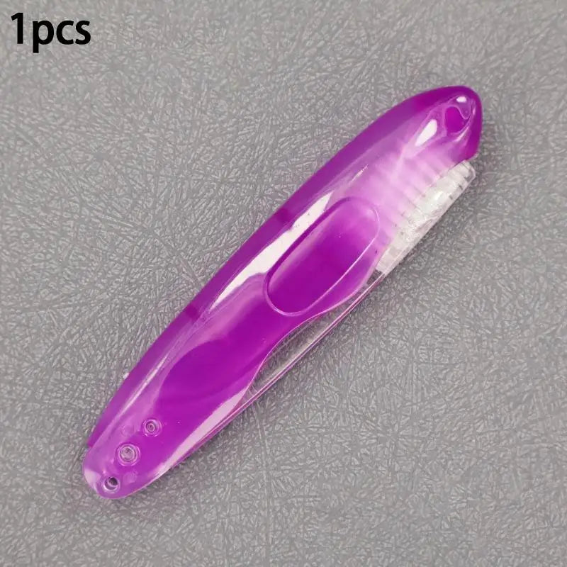 Compact Disposable Toothbrush – Foldable Design with Sanitary Cap for Outdoor Adventures & Business Trips