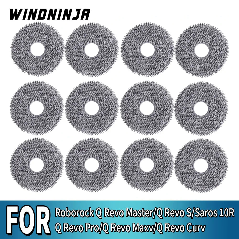 Mop Pads For Roborock Q Revo Master/Q Revo S/Q Revo Pro/Q Revo Maxv/Q Revo Curv /Saros 10R Replacement Parts Mopping Cloths