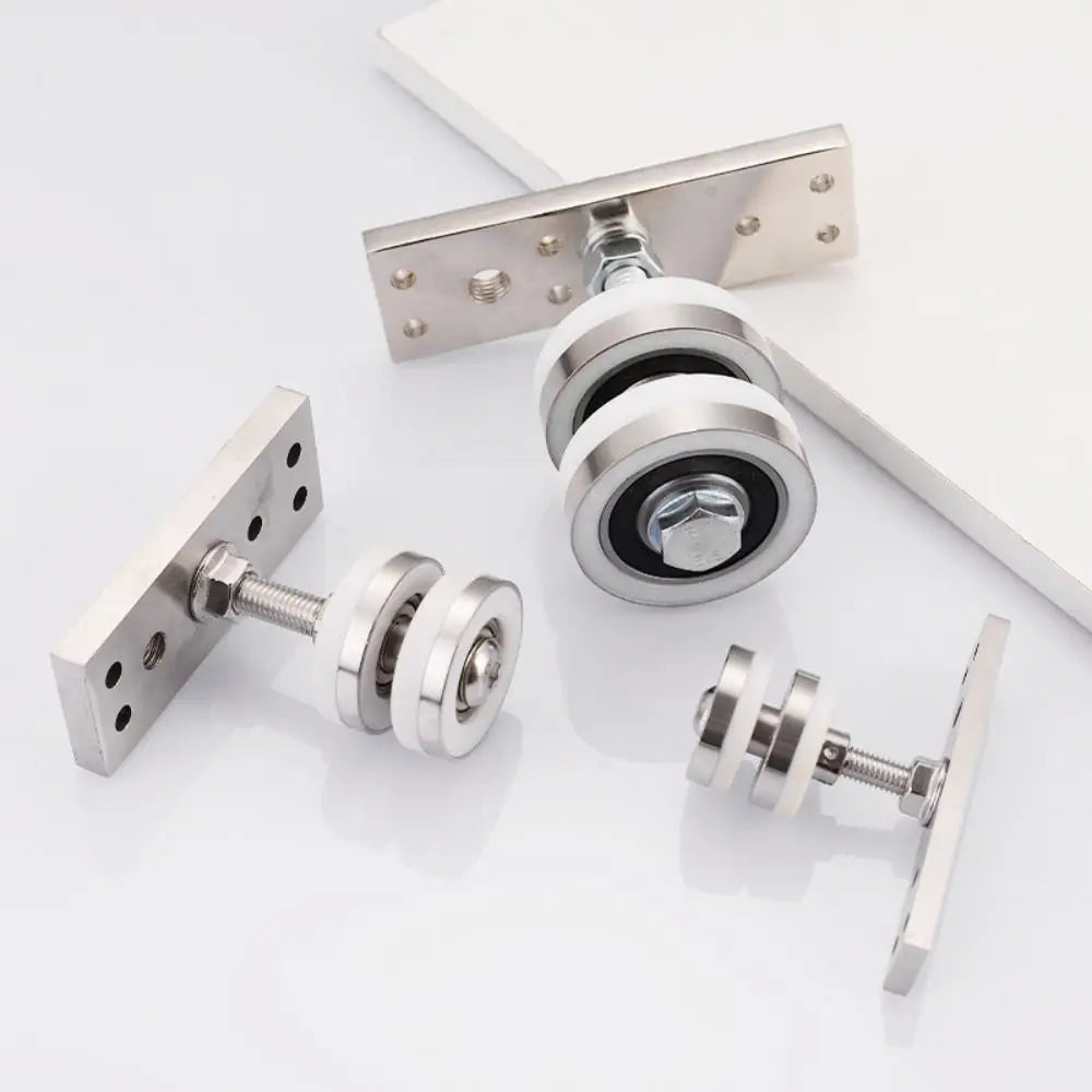 Heavy Duty Folding Door Pulley Silent Operation Durable Construction Hanging Wheel Universal Design High Load-Bearing