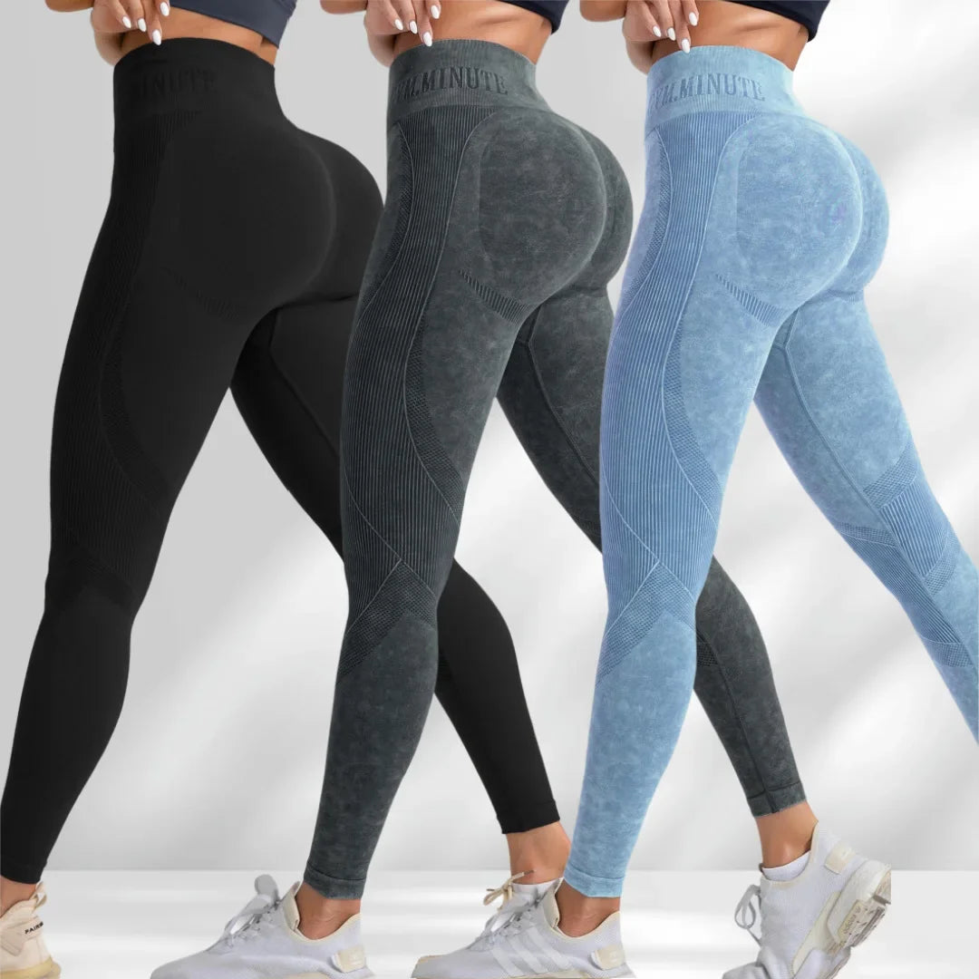 Women Seamless Gym High Waist Yoga Pants Hip Lifting Outdoor Sports Tight Waist