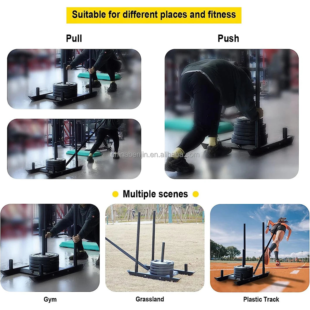 Gym Pull Sled For Weight Training Fitness Strength Sled To Improve Athletic Speed Sports & Entertainment Product