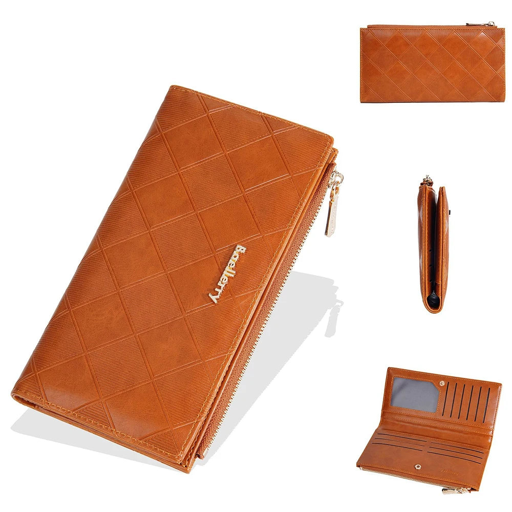 Baellerry Korean Style Small Wallet Women - PU Leather Zipper Pocket, Mini Card Holder for Daily Essentials