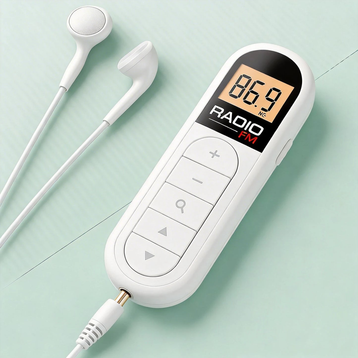 Portable FM Radio with Digital Tuning LCD Display Digital Radio with Headphones and Belt Clip for Gym Jogging Walking Camping