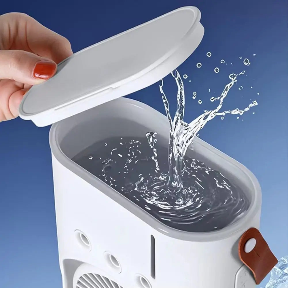 Household 3 In 1 Air Conditioner Dual-Head Portable Humidifier Adjustable Wind Speed Desktop Cooling Fan Air Cooler Bedroom