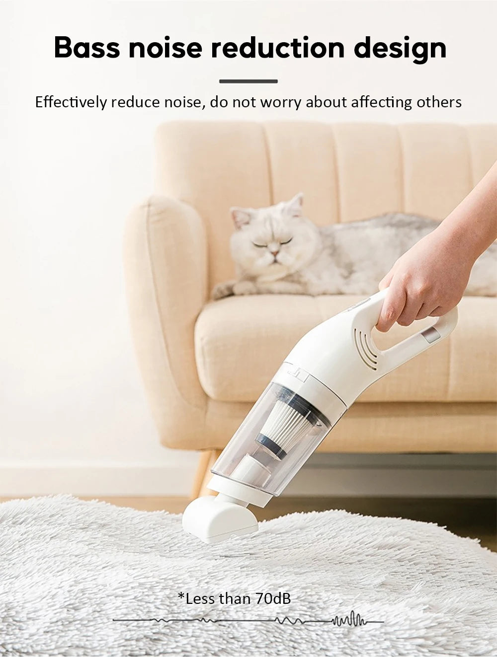 Pet Electric Cleaner Cat Hair Cleaning Vacuum Cordless 12000Pa Suction Portable For Dog Hair Carpet Remove Hand-held Cleaning