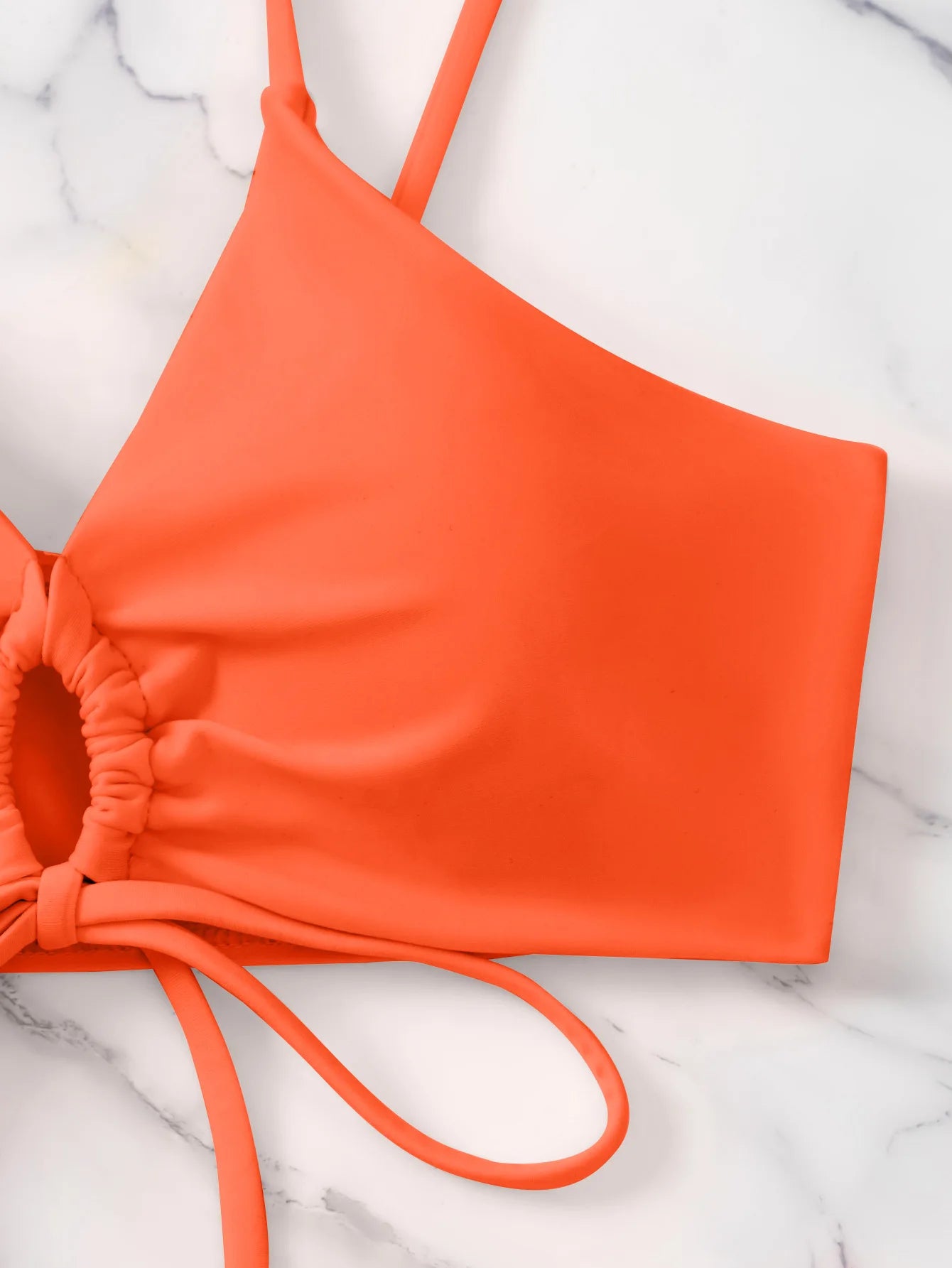 New Women's Swimsuit High Waist Two Piece Bikini Set Hollow Out V-neck Bandage Cross Backless Beach Swimwear Summer Bathing Suit