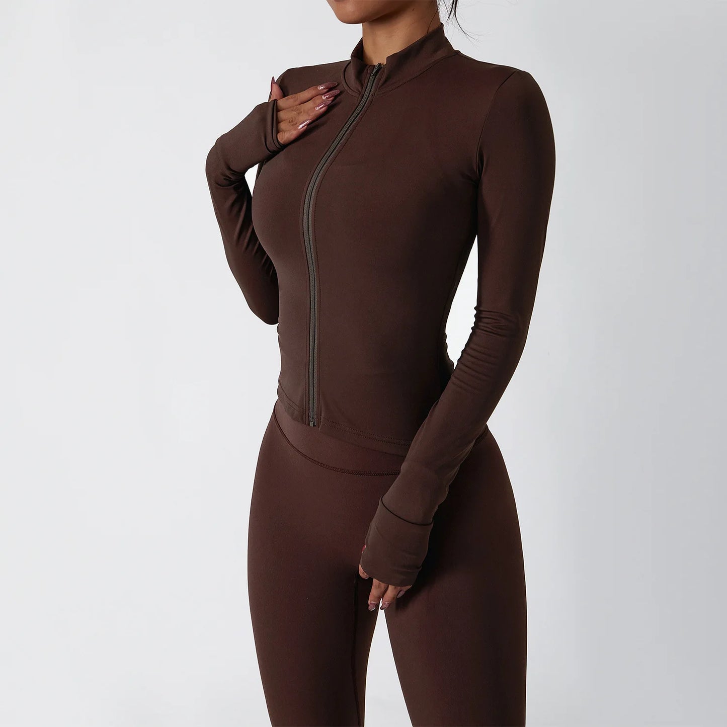 2 PCS Sportswear Women Yoga Set Gym Clothes Athletic Wear Yoga Suits Fitness Set Tracksuits Sports Bra Long Sleeve Gym Leggings