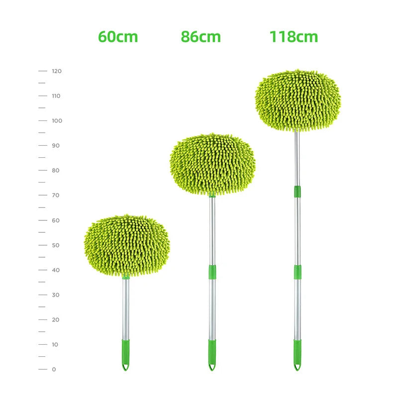 Car Washing Mop Cleaning Brush Telescopic Long Handle Cleaning Mop Chenille Broom Care Detailing Mop Brush Car Cleaning Tools