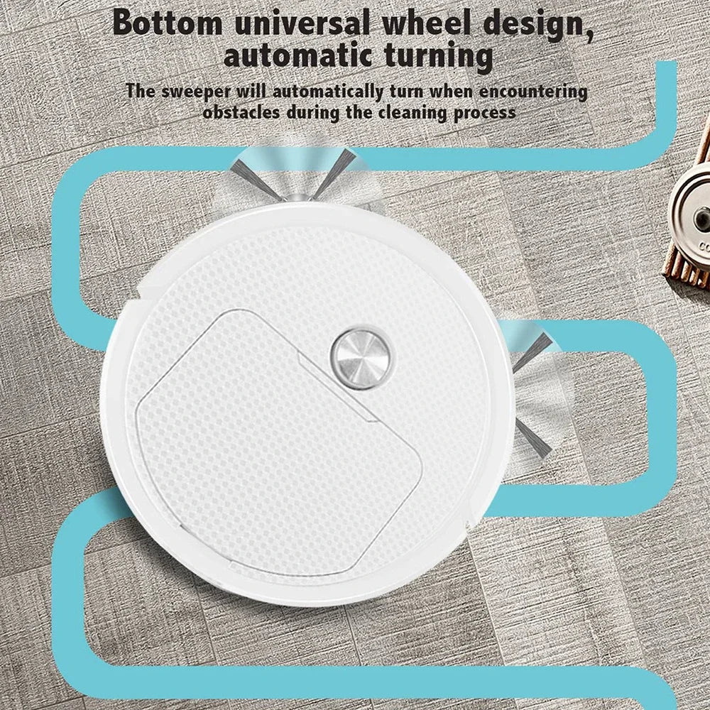 NEW 3 In 1 Smart Sweeping Robot Home Mini Sweeper Sweeping,Vacuuming Wireless Vacuum