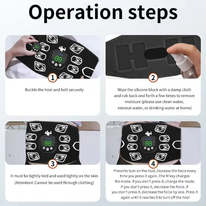 Abdominal Massager Waist Belt Fitness Equipment Muscle Toner Training