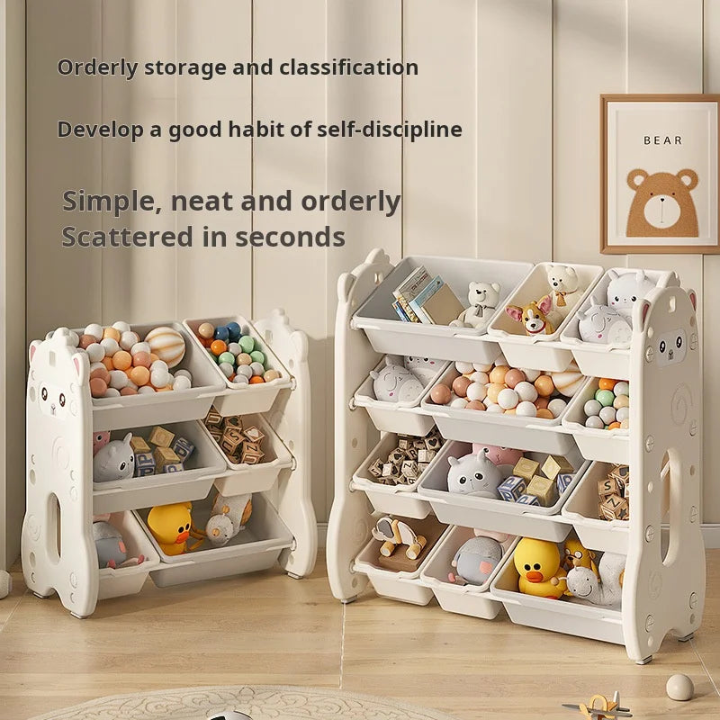 Children's toy storage  large capacity classification multi-layer storage rack baby locker Shelf organizer Children's bookshelve