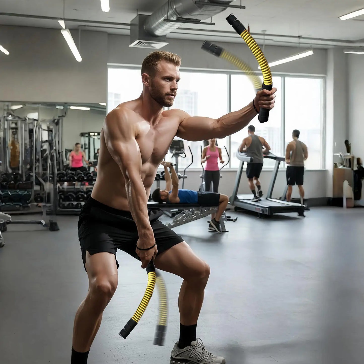 Weighted Exercise Ropes Weighted Workout Trainer Equipment 2-Pieces Adjustable Training Ropes For Athletes Boxers Bodybuilders