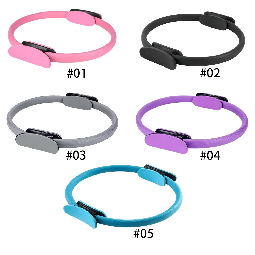 Pilates Ring Fitness Circle with Non Slip Handles Flexible Resistance Exercise Equipment Portable for Thighs Abs and Legs