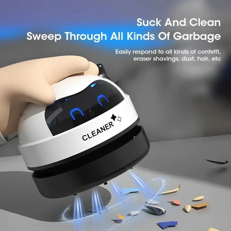 Desk Table Dust Vacuum Handheld Mini Vacuum Cleaner USB Table Sweeper Home Office Desktop Pencil Crumbs Cleaner
