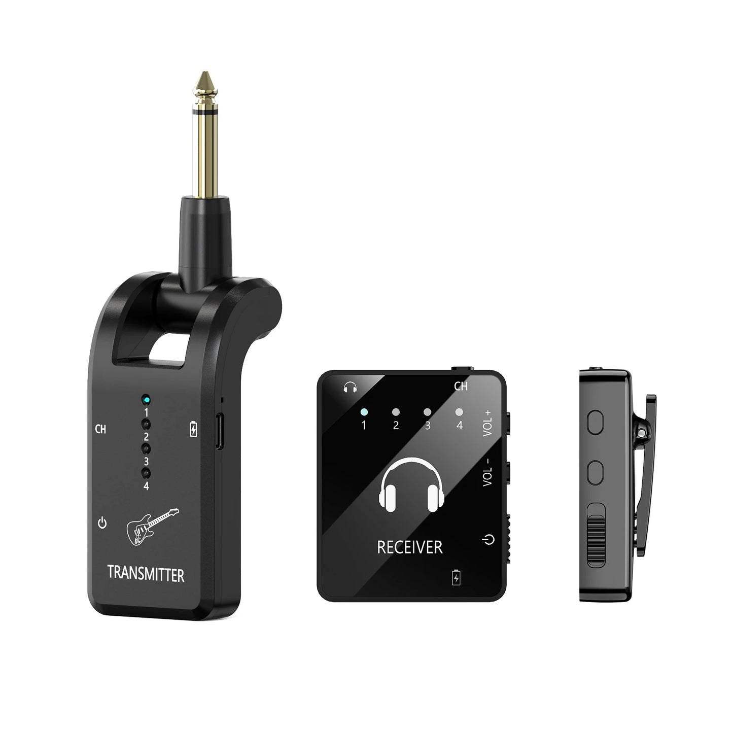 Wireless In Ear Monitoring System, 2.4GHz Wireless IEM System with Transmitter and Lavalier Receiver, for Band Rehearsal
