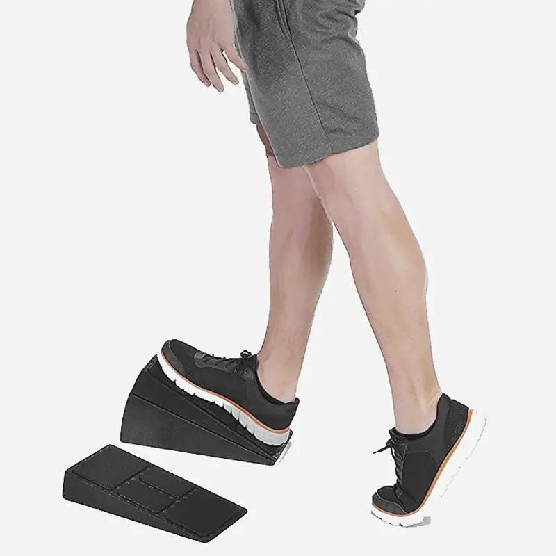 3pc Easy to Assemble Exercise Equipment – Leg Stretcher, Squat Foam Wedge, Yoga Slant Board, Durable Calf Raise Block.