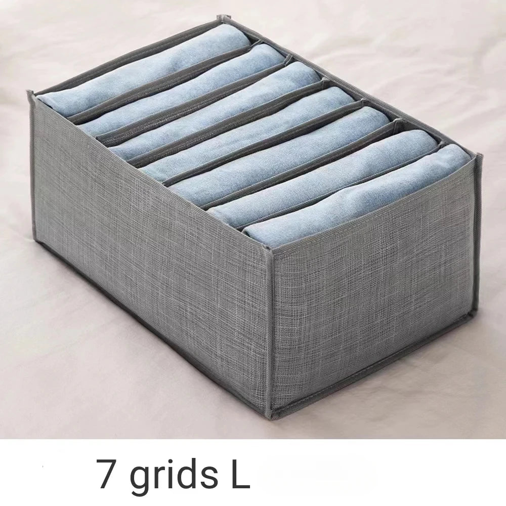 Household Pants Storage Artifact Jeans Storage Box, Underwear Storage Box, Pants Rack, Divided Storage Box, Storage Box