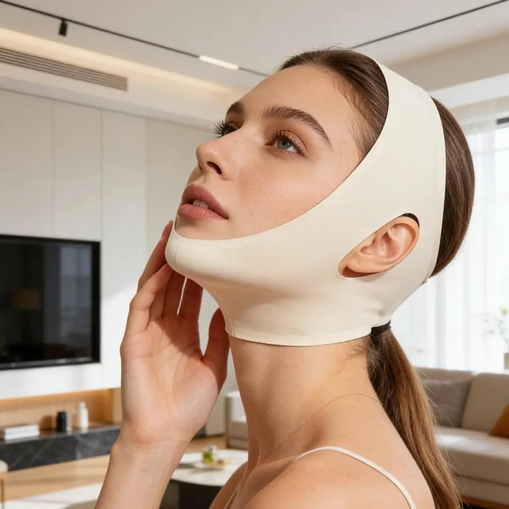 Household Face-lifting Fixed Artifact V-Face Shaping Design Soft Mask Full Package Seamless V-face Bandage Prevent Sagging Face