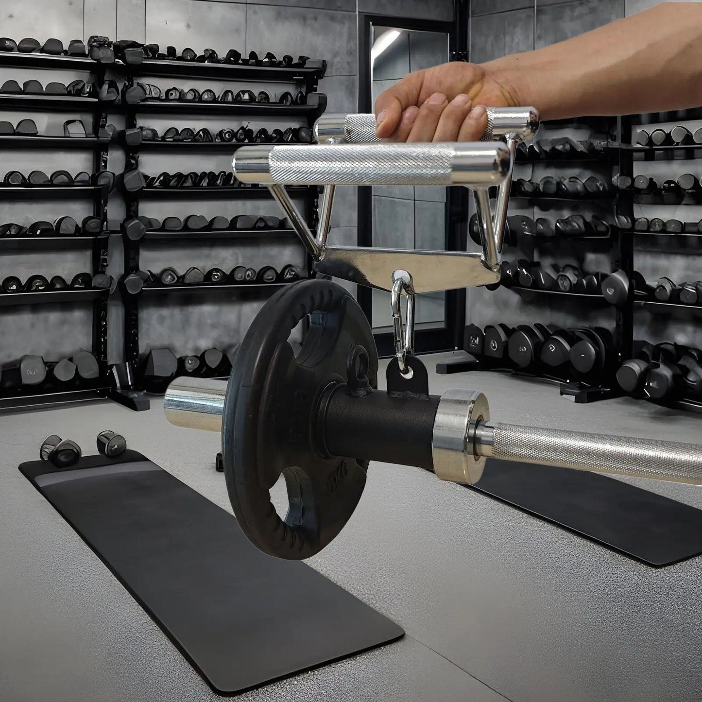 Fitness T Bar Barbell Sleeve Portable Landmine Bar Sleeve T Bar Rowing Hard Pull Sleeve Handle Puller Holder Fitness Equipment