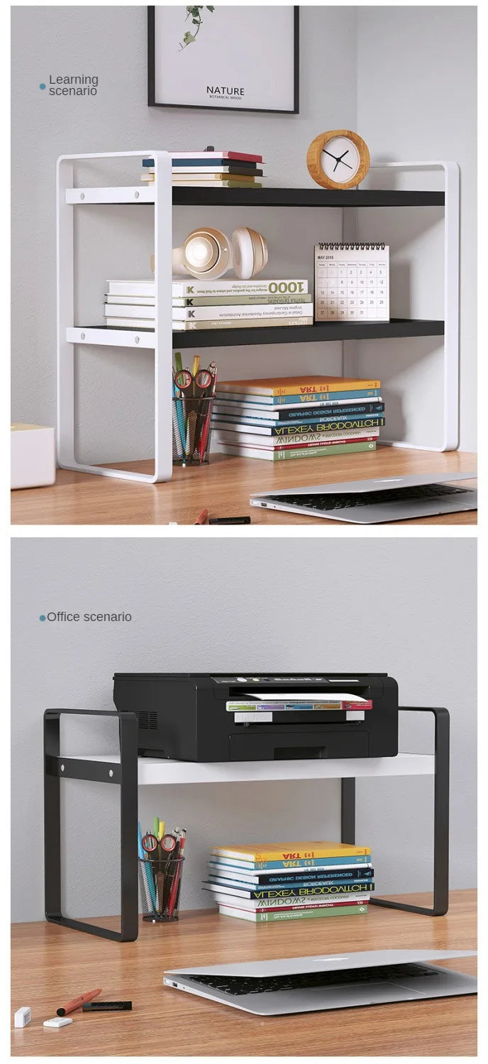 Shelf Desktop Storage  Bookshelf Student Desk Shelves Racks Office Computer Desk Tiered Cabinet Home Storage Holders Organizer