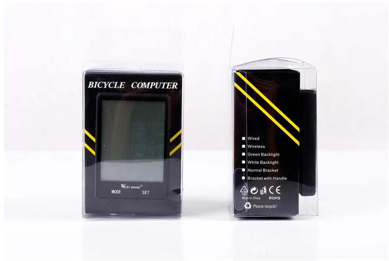 WEST BIKING Bike Compuer Stopwatch IPX6 Waterproof 2.8In Cycling Speedometer Wireless Multifuction 2 Backlight Modes Odometer
