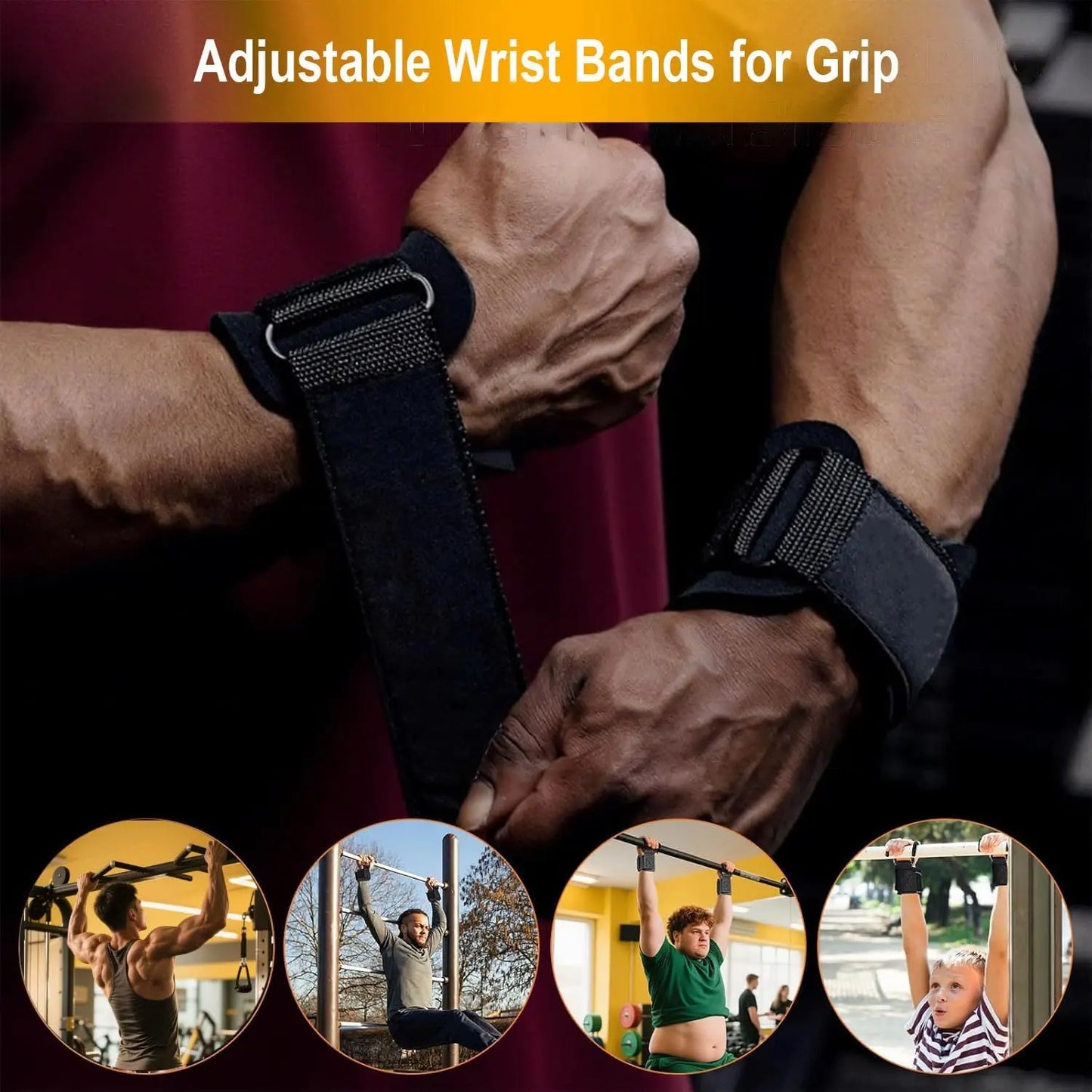 Thickened Weight-Bearing Grip Strength Assistance Hook, Home Gym Weightlifting Training Equipment, Upper Limb Muscle Strength Ex