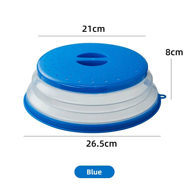 Collapsible Microwave Food Cover and Cushion BPA Free Heat Resistant Microwave Splatter Cover Multifuction Kitchen Gadget