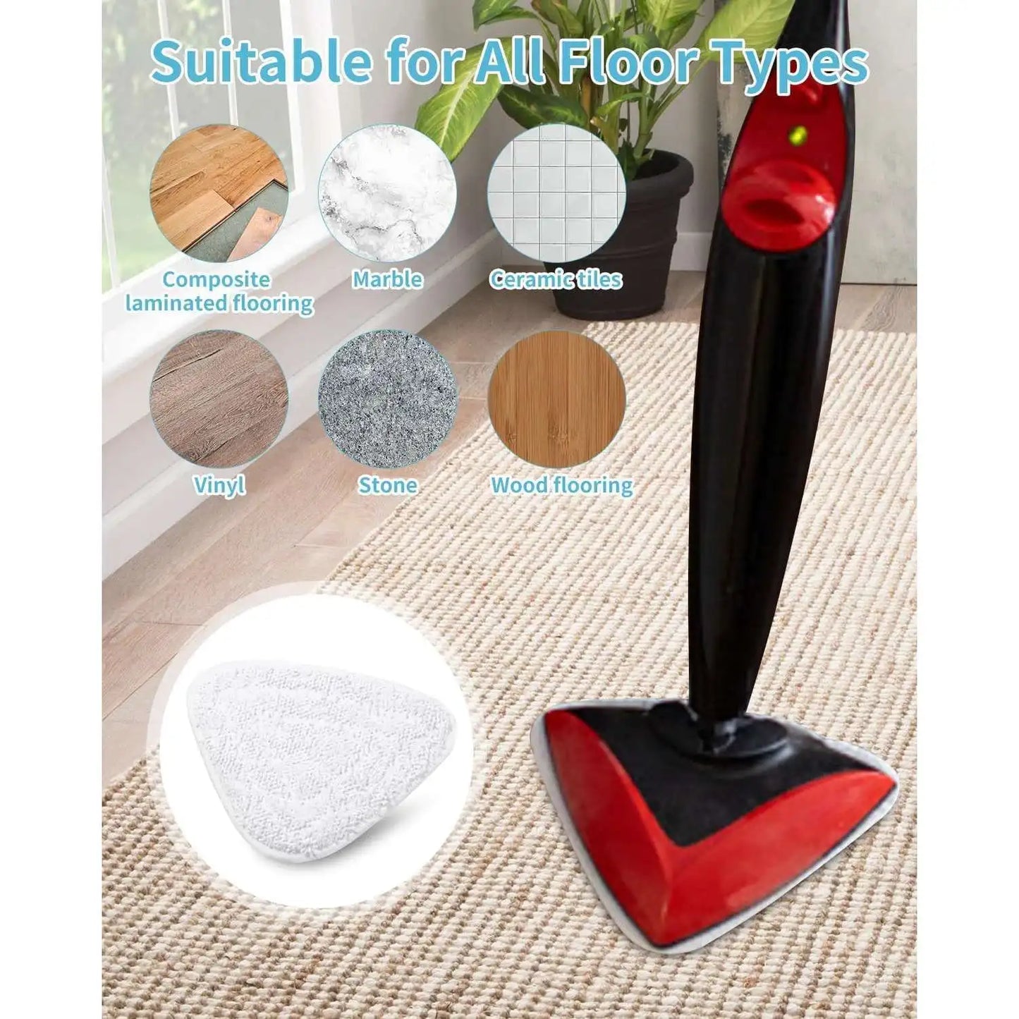 Steam Mop Pads for Vileda Steam Mop Plus and Vileda Steam Mop, Replacement Vileda Steam Mop Refill Pads, Microfibre Pad