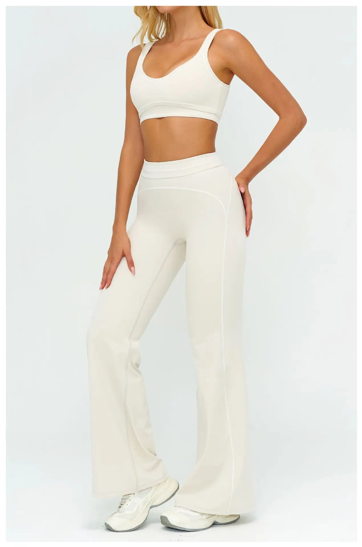 Yoga Set 2 Pieces Women Tracksuit Workout Outfits Fitness Sportswear Gym Clothes High Waist Leggings Sports Bra