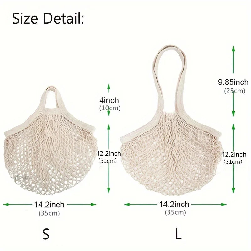 Reusable Fruit Vegetable Bag Washable Mesh Grocery Bags String Bags Net Shopping Bags Mesh Bags for Fruit Storage  Shopping bag