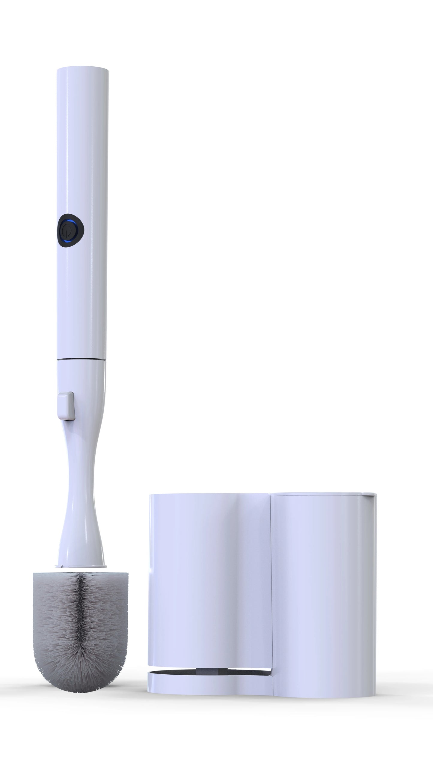Household cleaning electric toilet brush and supporting set, including 5 disposable refill heads, suitable for bathroom use