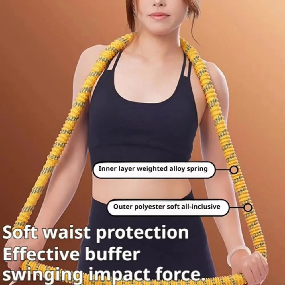 Portable Fat Burning Sports Hoop Foldable Soft Spring Spring Tube Yoga Circle Adjustable Durable Fitness Circle Aerobic Exercise
