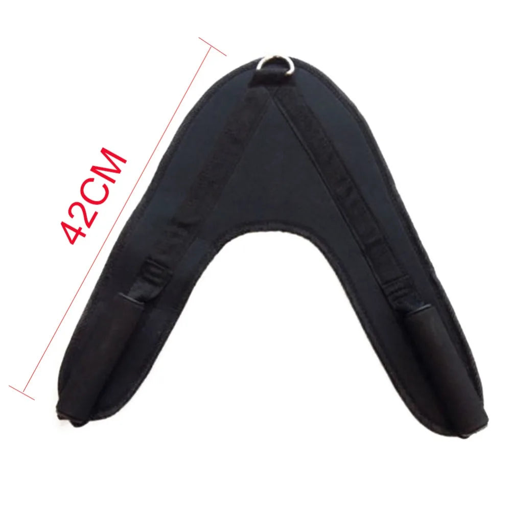 Nylon Fitness Abdominal Crunch Straps Ab Exercise Pulling Harness Shoulder Strap Belt Home Barbell Gym Equipment Accessories