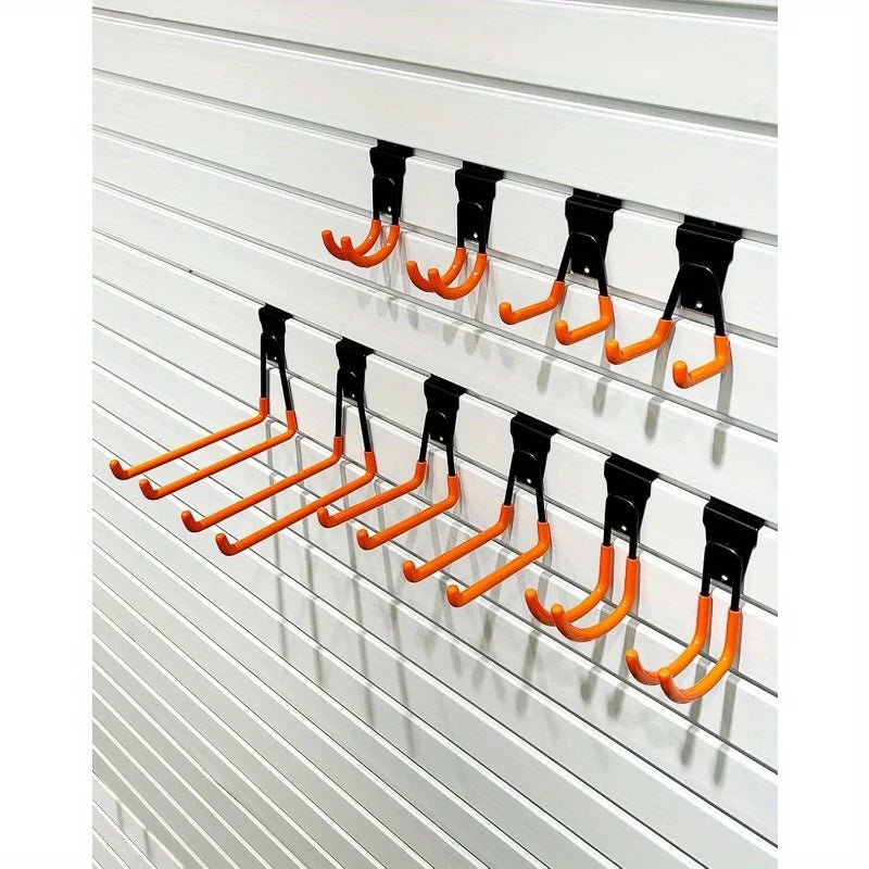 Heavy Duty Metal  Garage Storage Hooks  Wall Mount Non-Slip Coating For Storage For  Bikes  Power Tools Garden  Equipment