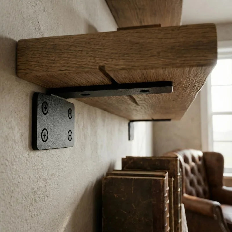L-Shaped Shelf Brackets Wall Mount Heavy Duty Floating Shelves Bookshelf Partition Fixing Heavy Duty Bracket Hardware Support