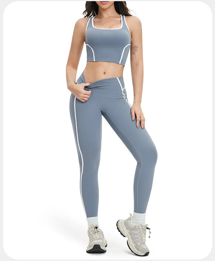 Yoga Set 2 PCS Sports Set Workout Outfits Women's Sportswear Fitness Gym Tracksuit