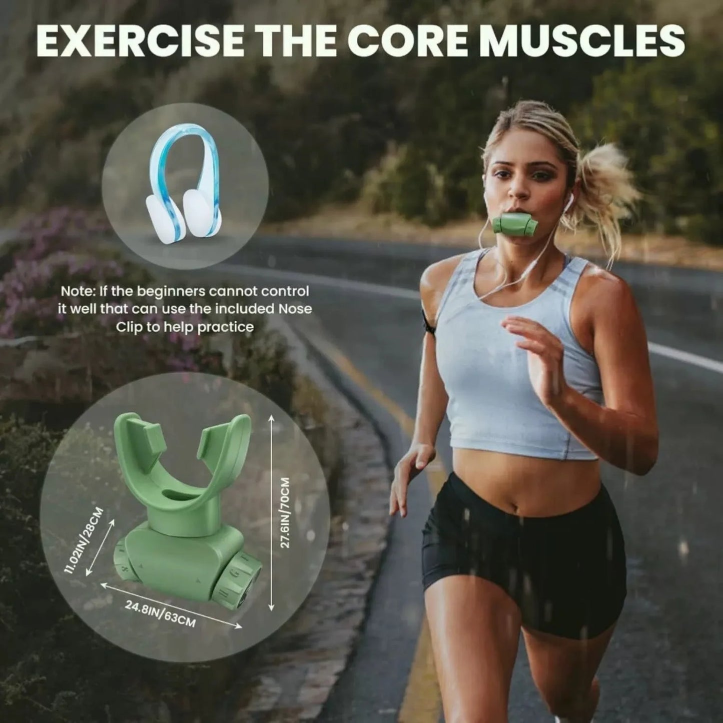 Silicone Respiratory Trainer Lung Ventilator Fitness Equipment High-altitude Respiratory Training Tools for Exercise