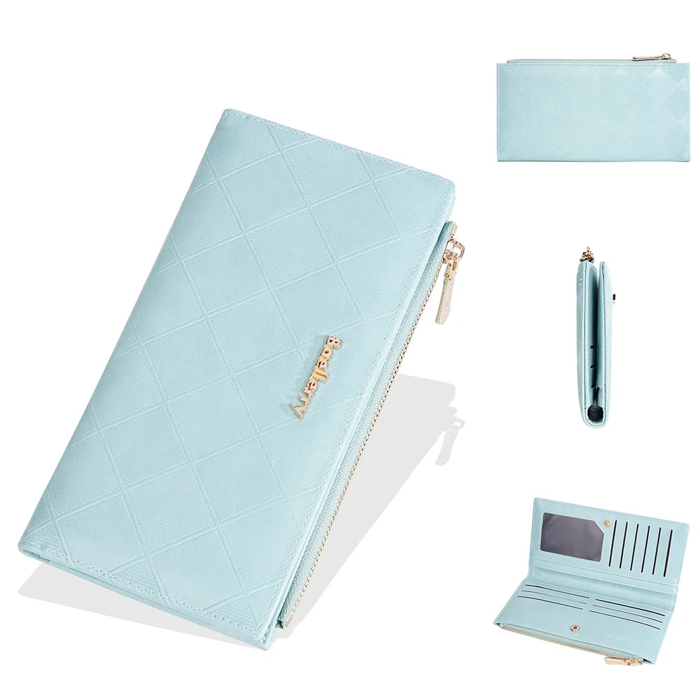 Baellerry Korean Style Small Wallet Women - PU Leather Zipper Pocket, Mini Card Holder for Daily Essentials