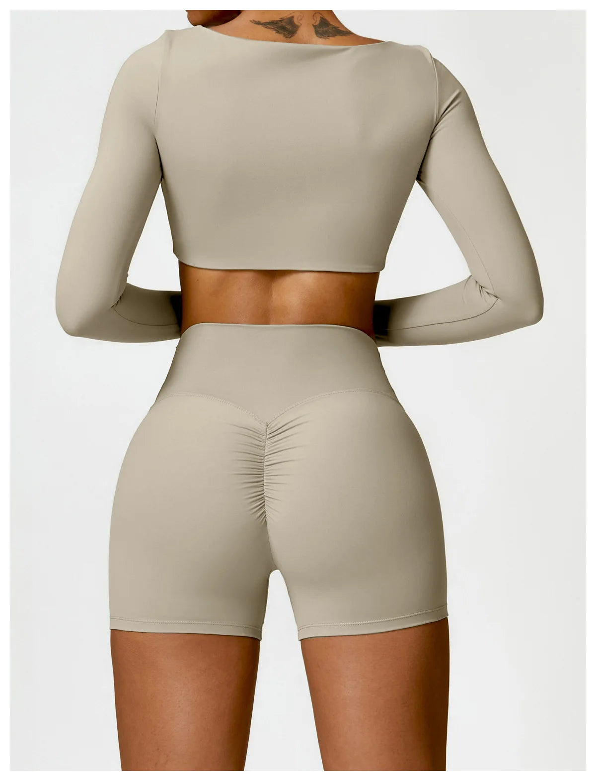 New Long sleeve Shirt Sports Set Women Fitness Tights Yoga Set Crop Top Running High Waist Gym Set Womens Outfits Yoga Clothing