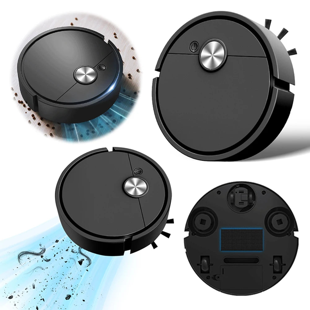 3 In 1 Smart Sweeping Robot Wireless Assistant Mopping Cleaner Easy To Use Mini Cleaning Machine For Carpet Hard Floors Pet Hair