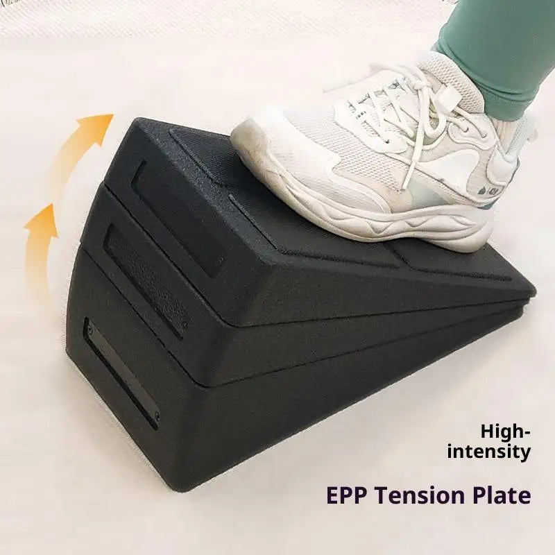 3pc Easy to Assemble Exercise Equipment – Leg Stretcher, Squat Foam Wedge, Yoga Slant Board, Durable Calf Raise Block.